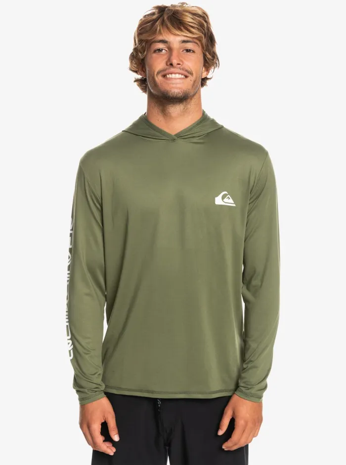 Rashguards Men Quiksilver Omni Session Upf 50 Long Sleeve Surf Tee Four Leaf Clover Rashguards Men Quiksilver Omni Session Upf 50 Long Sleeve Surf Tee Four Leaf Clover