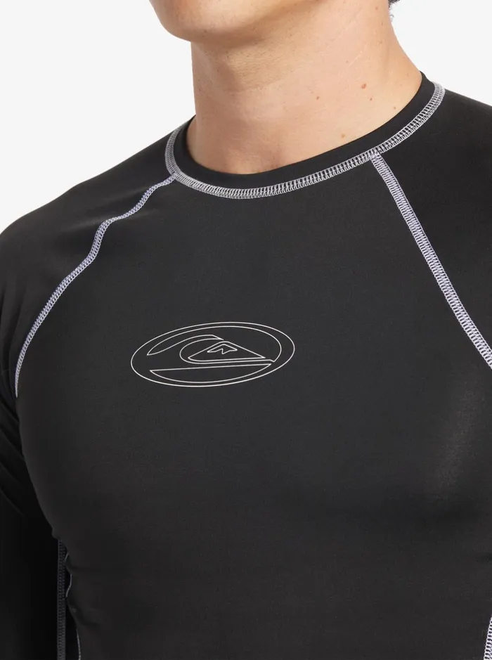 Rashguards Men Quiksilver Saturn Protection Long Sleeve Upf 50 Rashguard For Men Black Rashguards Men Quiksilver Saturn Protection Long Sleeve Upf 50 Rashguard For Men Black