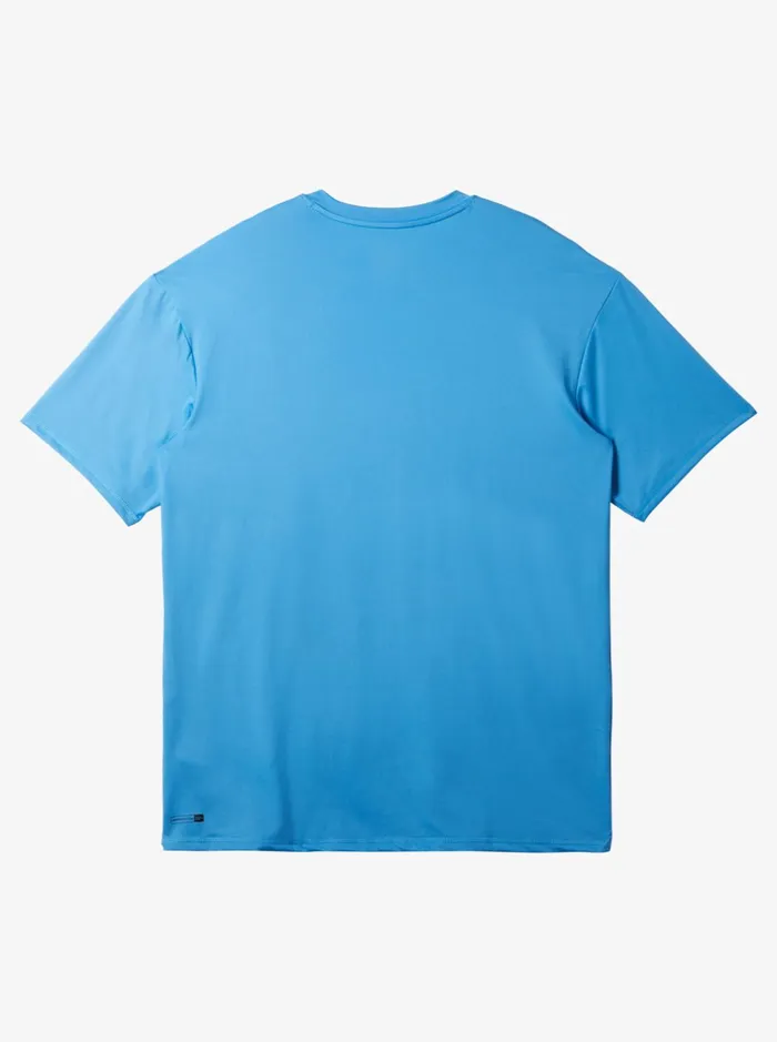 Rashguards Men Quiksilver Solid Streak Short Sleeve Upf 50 Surf Tee Azure Blue Rashguards Men Quiksilver Solid Streak Short Sleeve Upf 50 Surf Tee Azure Blue