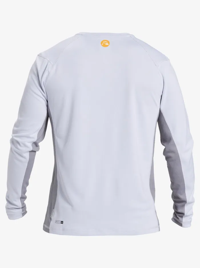 Rashguards Men Quiksilver Waterman Bamboo Check 2 Upf 50 Long Sleeve Surf Tee White Rashguards Men Quiksilver Waterman Bamboo Check 2 Upf 50 Long Sleeve Surf Tee White
