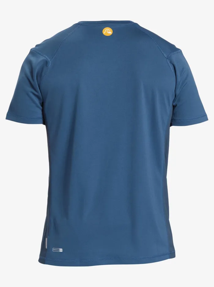 Rashguards Men Quiksilver Waterman Bamboo Check 2 Upf 50 Short Sleeve Surf Tee Ensign Blue Rashguards Men Quiksilver Waterman Bamboo Check 2 Upf 50 Short Sleeve Surf Tee Ensign Blue