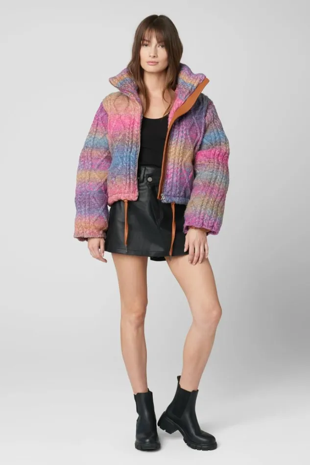 Roll Over Sweater Puffer Women Blank NYC Jackets