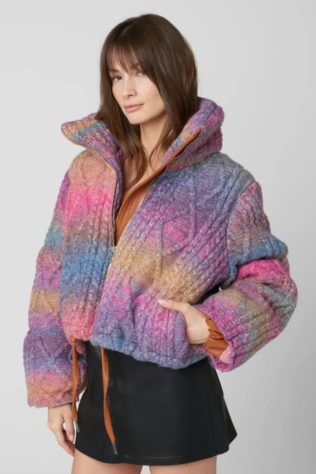 Roll Over Sweater Puffer Women Blank NYC Jackets