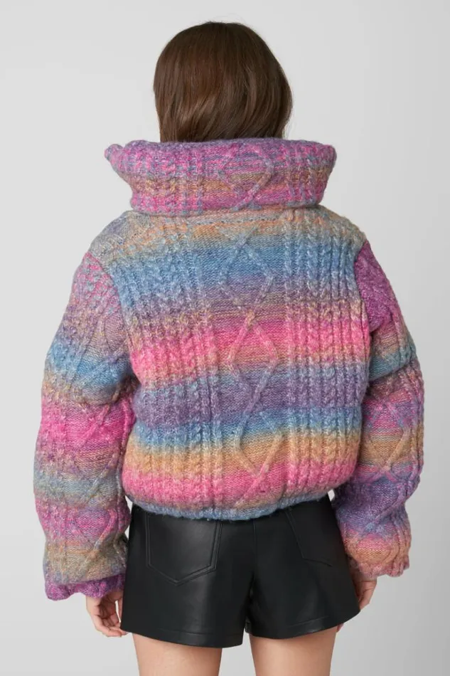 Roll Over Sweater Puffer Women Blank NYC Jackets