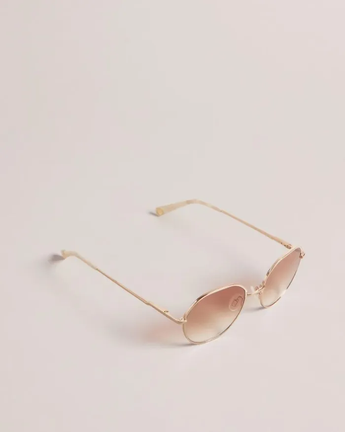 Round Frame Sunglasses Gold Color Women Ted Baker Sunglasses Round Frame Sunglasses Gold Color Women Ted Baker Sunglasses