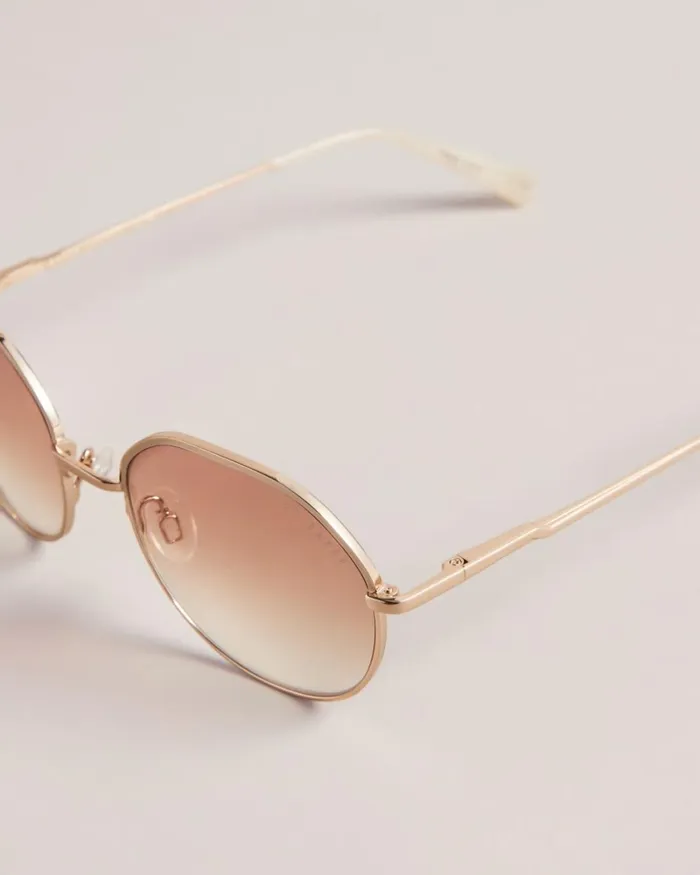 Round Frame Sunglasses Gold Color Women Ted Baker Sunglasses Round Frame Sunglasses Gold Color Women Ted Baker Sunglasses