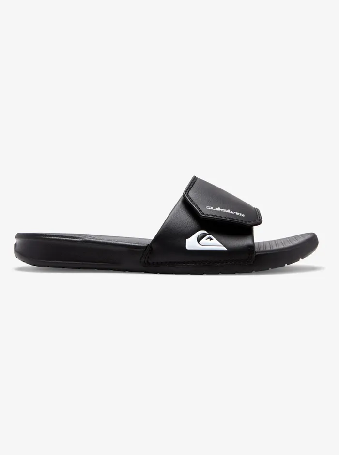 Sandals Men Quiksilver Bright Coast Adjustable Slides Blackwhiteblack Sandals Men Quiksilver Bright Coast Adjustable Slides Blackwhiteblack