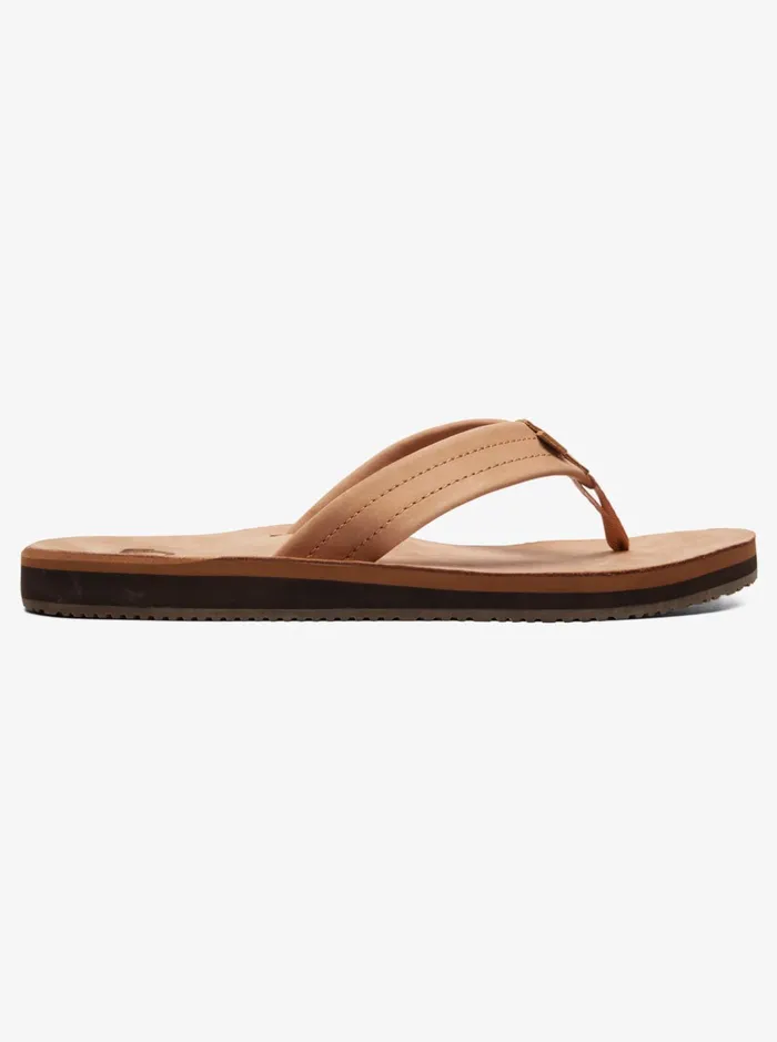 Sandals Men Quiksilver Erreka Leather Sandals Tan 8211 Solid Sandals Men Quiksilver Erreka Leather Sandals Tan 8211 Solid