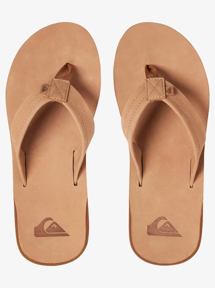 Sandals Men Quiksilver Erreka Leather Sandals Tan 8211 Solid Sandals Men Quiksilver Erreka Leather Sandals Tan 8211 Solid