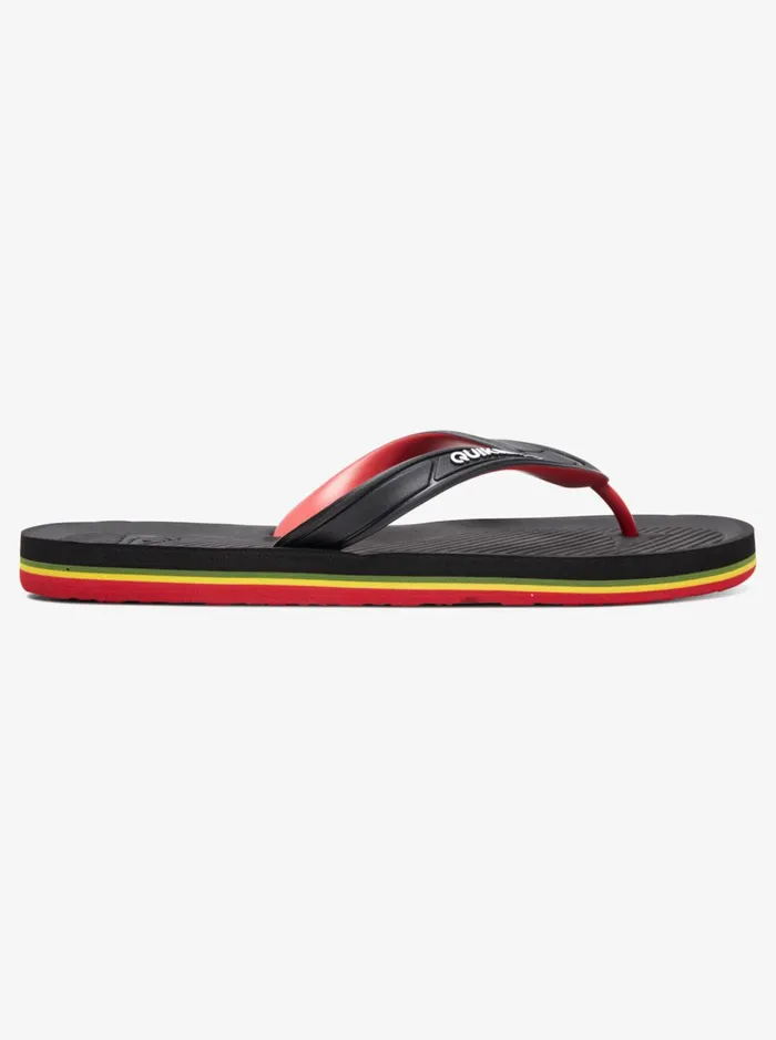 Sandals Men Quiksilver Haleiwa FlipFlops Blackredgreen Sandals Men Quiksilver Haleiwa FlipFlops Blackredgreen