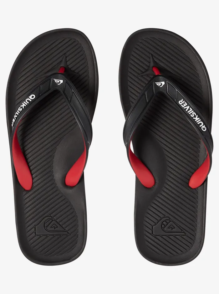 Sandals Men Quiksilver Haleiwa FlipFlops Blackredgreen Sandals Men Quiksilver Haleiwa FlipFlops Blackredgreen