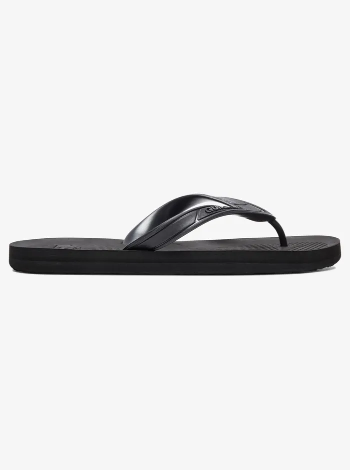 Sandals Men Quiksilver Haleiwa FlipFlops Solid Black Sandals Men Quiksilver Haleiwa FlipFlops Solid Black