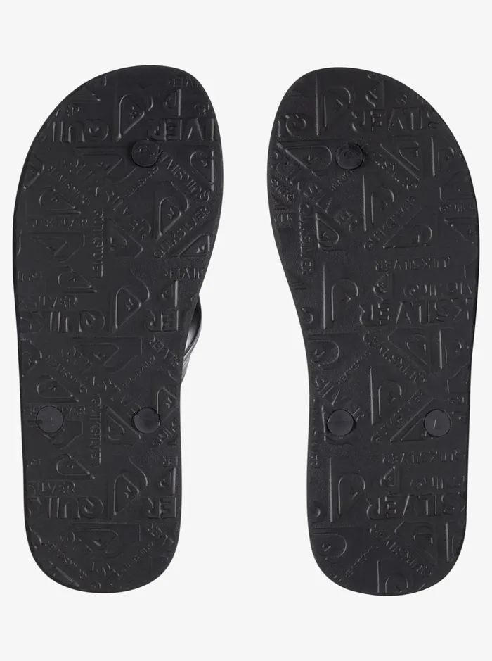 Sandals Men Quiksilver Haleiwa FlipFlops Solid Black Sandals Men Quiksilver Haleiwa FlipFlops Solid Black