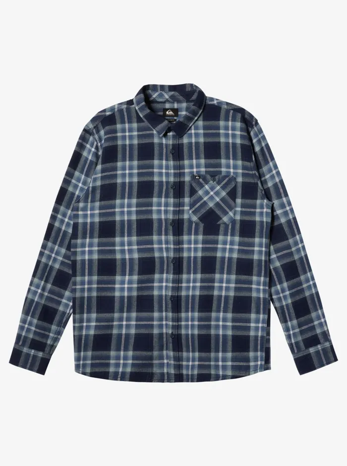 Shirts and Polos Men Quiksilver Craibstone Long Sleeve Shirt Navy Blazer Craibstone