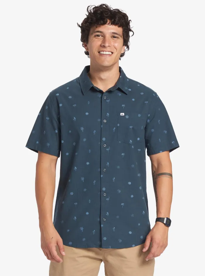 Shirts and Polos Men Quiksilver Pacific Stripe Short Sleeve Woven Shirt Berring Sea Pacific Stripes Shirts and Polos Men Quiksilver Pacific Stripe Short Sleeve Woven Shirt Berring Sea Pacific Stripes