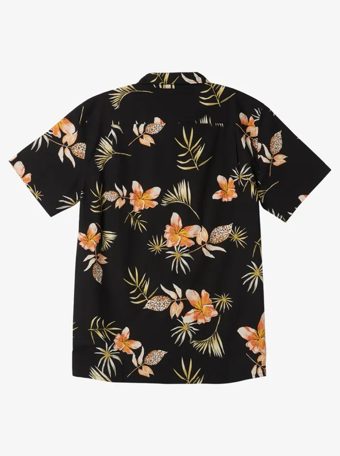 Shirts and Polos Men Quiksilver Tropical Floral Short Sleeve Woven Shirt Black Tropical Floral Ss Shirts and Polos Men Quiksilver Tropical Floral Short Sleeve Woven Shirt Black Tropical Floral Ss