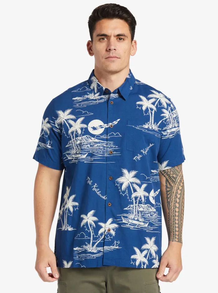 Shirts and Polos Men Quiksilver Waterman Ahi Holiday Woven Shirt Ahi Holiday Estate Blue Shirts and Polos Men Quiksilver Waterman Ahi Holiday Woven Shirt Ahi Holiday Estate Blue
