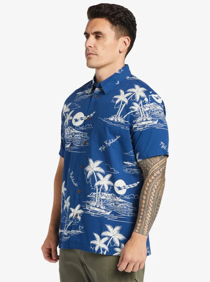 Shirts and Polos Men Quiksilver Waterman Ahi Holiday Woven Shirt Ahi Holiday Estate Blue Shirts and Polos Men Quiksilver Waterman Ahi Holiday Woven Shirt Ahi Holiday Estate Blue