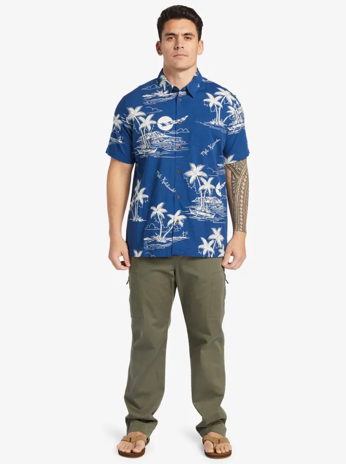 Shirts and Polos Men Quiksilver Waterman Ahi Holiday Woven Shirt Ahi Holiday Estate Blue Shirts and Polos Men Quiksilver Waterman Ahi Holiday Woven Shirt Ahi Holiday Estate Blue