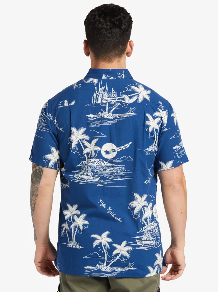 Shirts and Polos Men Quiksilver Waterman Ahi Holiday Woven Shirt Ahi Holiday Estate Blue Shirts and Polos Men Quiksilver Waterman Ahi Holiday Woven Shirt Ahi Holiday Estate Blue
