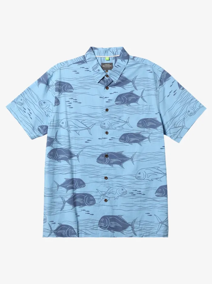 Shirts and Polos Men Quiksilver Waterman Dive Sites Woven Shirt Dusk Blue Dive Sites Shirts and Polos Men Quiksilver Waterman Dive Sites Woven Shirt Dusk Blue Dive Sites