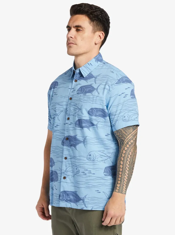 Shirts and Polos Men Quiksilver Waterman Dive Sites Woven Shirt Dusk Blue Dive Sites Shirts and Polos Men Quiksilver Waterman Dive Sites Woven Shirt Dusk Blue Dive Sites