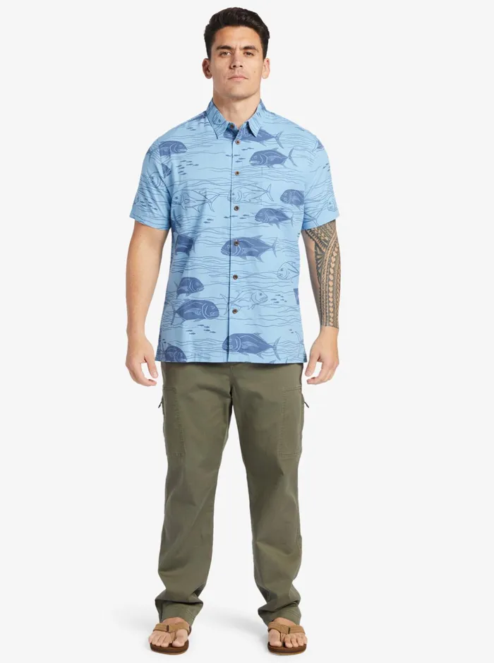 Shirts and Polos Men Quiksilver Waterman Dive Sites Woven Shirt Dusk Blue Dive Sites Shirts and Polos Men Quiksilver Waterman Dive Sites Woven Shirt Dusk Blue Dive Sites