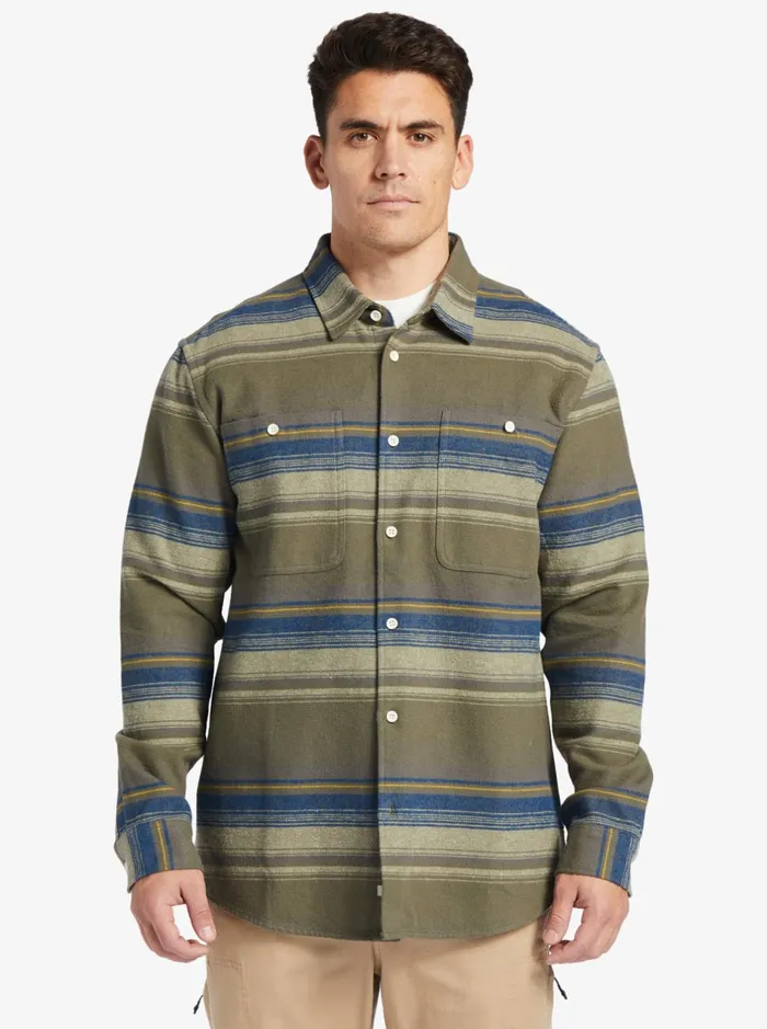 Shirts and Polos Men Quiksilver Waterman Lowest Tide Flannel Long Sleeve Top Dusty Olive Lowest Tide Shirts and Polos Men Quiksilver Waterman Lowest Tide Flannel Long Sleeve Top Dusty Olive Lowest Tide