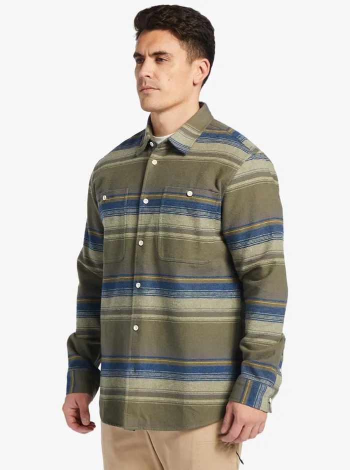 Shirts and Polos Men Quiksilver Waterman Lowest Tide Flannel Long Sleeve Top Dusty Olive Lowest Tide Shirts and Polos Men Quiksilver Waterman Lowest Tide Flannel Long Sleeve Top Dusty Olive Lowest Tide