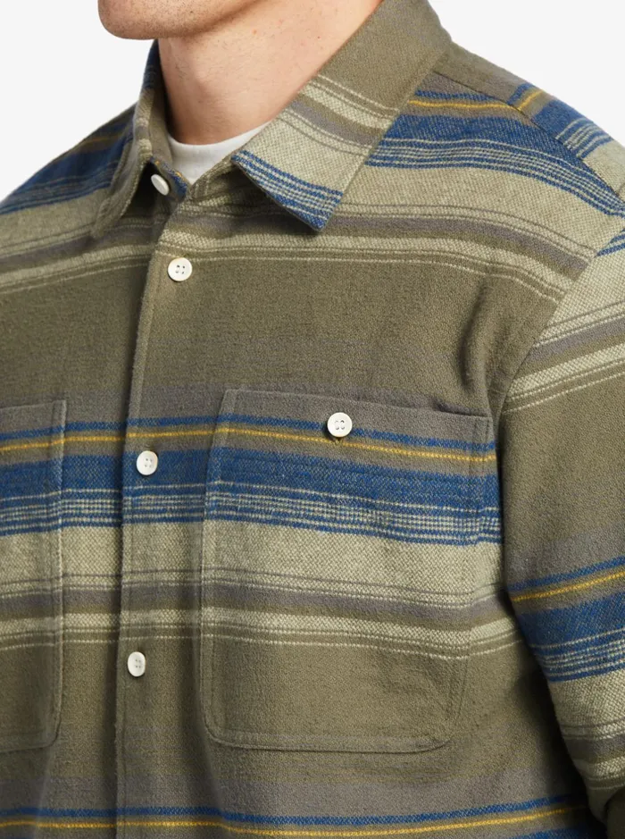 Shirts and Polos Men Quiksilver Waterman Lowest Tide Flannel Long Sleeve Top Dusty Olive Lowest Tide Shirts and Polos Men Quiksilver Waterman Lowest Tide Flannel Long Sleeve Top Dusty Olive Lowest Tide