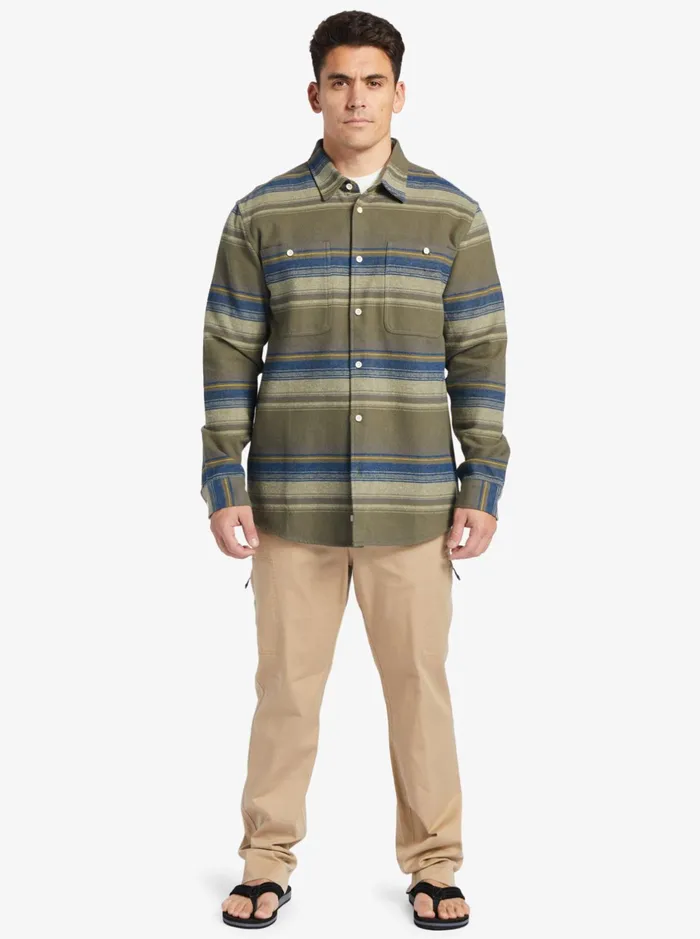 Shirts and Polos Men Quiksilver Waterman Lowest Tide Flannel Long Sleeve Top Dusty Olive Lowest Tide Shirts and Polos Men Quiksilver Waterman Lowest Tide Flannel Long Sleeve Top Dusty Olive Lowest Tide