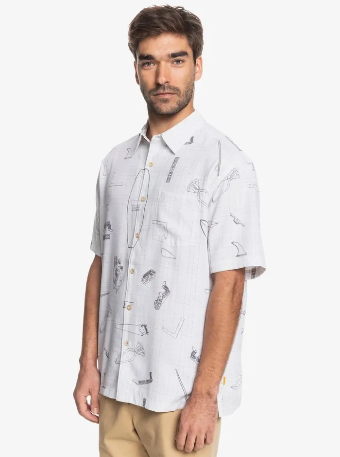 Shirts and Polos Men Quiksilver Waterman Master Crafter Short Sleeve Shirt White Master Crafter Shirts and Polos Men Quiksilver Waterman Master Crafter Short Sleeve Shirt White Master Crafter