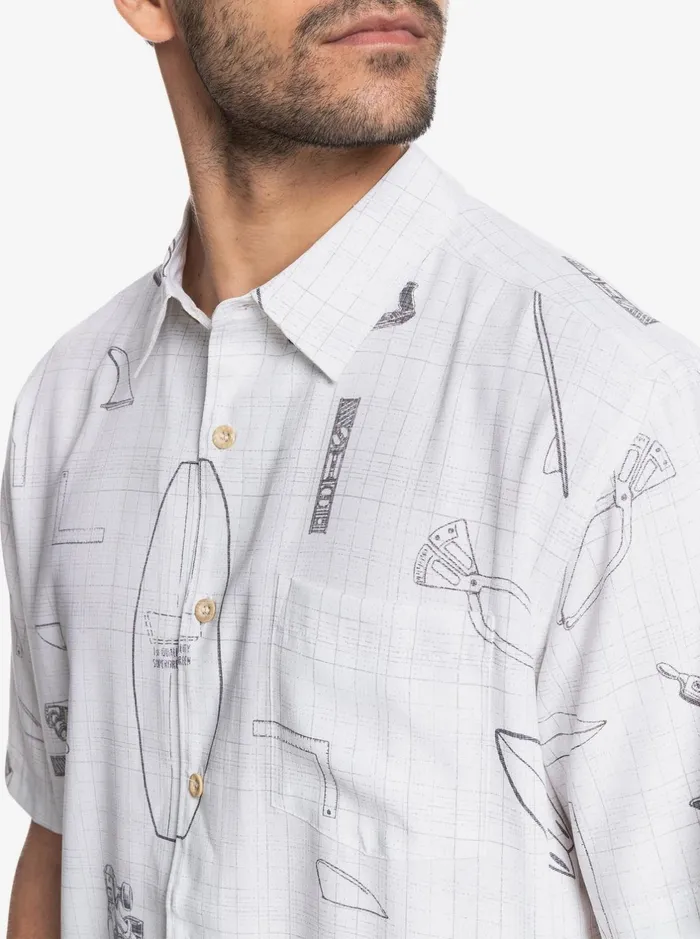 Shirts and Polos Men Quiksilver Waterman Master Crafter Short Sleeve Shirt White Master Crafter Shirts and Polos Men Quiksilver Waterman Master Crafter Short Sleeve Shirt White Master Crafter