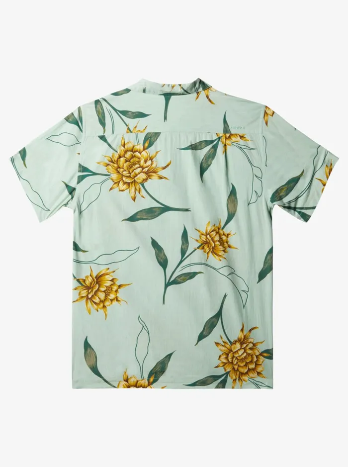Shirts and Polos Men Quiksilver Waterman Perfect Bloom Short Sleeve Shirt Subtle Green Perfect Bloom Shirts and Polos Men Quiksilver Waterman Perfect Bloom Short Sleeve Shirt Subtle Green Perfect Bloom
