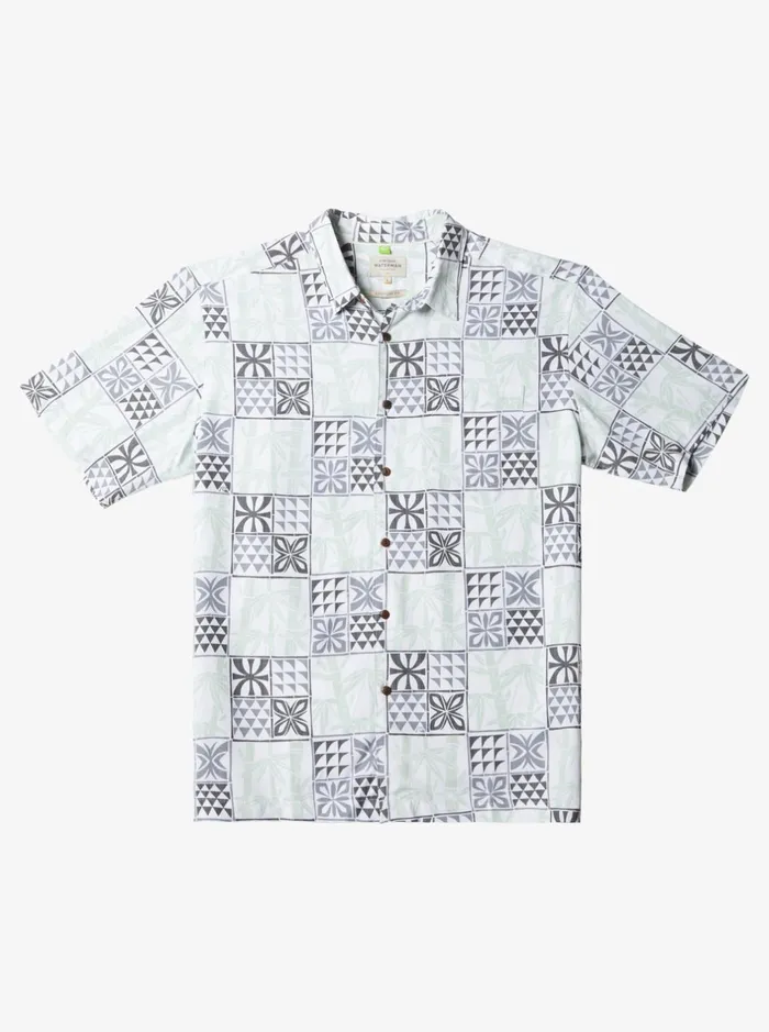Shirts and Polos Men Quiksilver Waterman Plaid Flight Short Sleeve Shirt White Checked Flight Shirts and Polos Men Quiksilver Waterman Plaid Flight Short Sleeve Shirt White Checked Flight