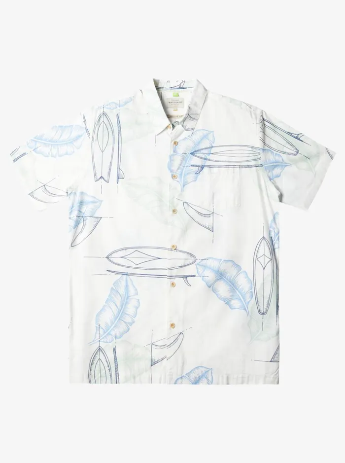 Shirts and Polos Men Quiksilver Waterman Right Point Short Sleeve Shirt Antique White Right Point Shirts and Polos Men Quiksilver Waterman Right Point Short Sleeve Shirt Antique White Right Point