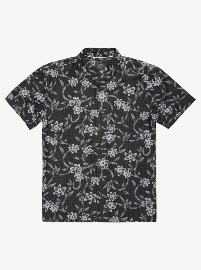 Shirts and Polos Men Quiksilver Waterman Twisted Flow Short Sleeve Shirt Black Twisted Flow Shirts and Polos Men Quiksilver Waterman Twisted Flow Short Sleeve Shirt Black Twisted Flow