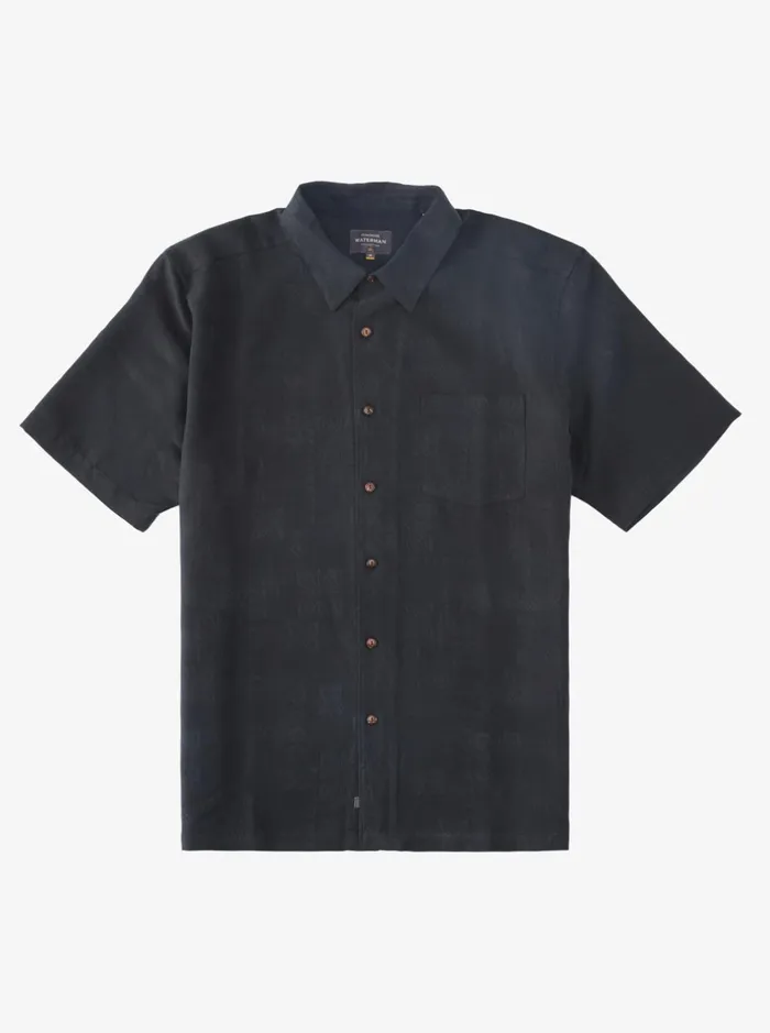Shirts and Polos Men Quiksilver Waterman Waterman Manele Bay Short Sleeve Shirt Black Shirts and Polos Men Quiksilver Waterman Waterman Manele Bay Short Sleeve Shirt Black