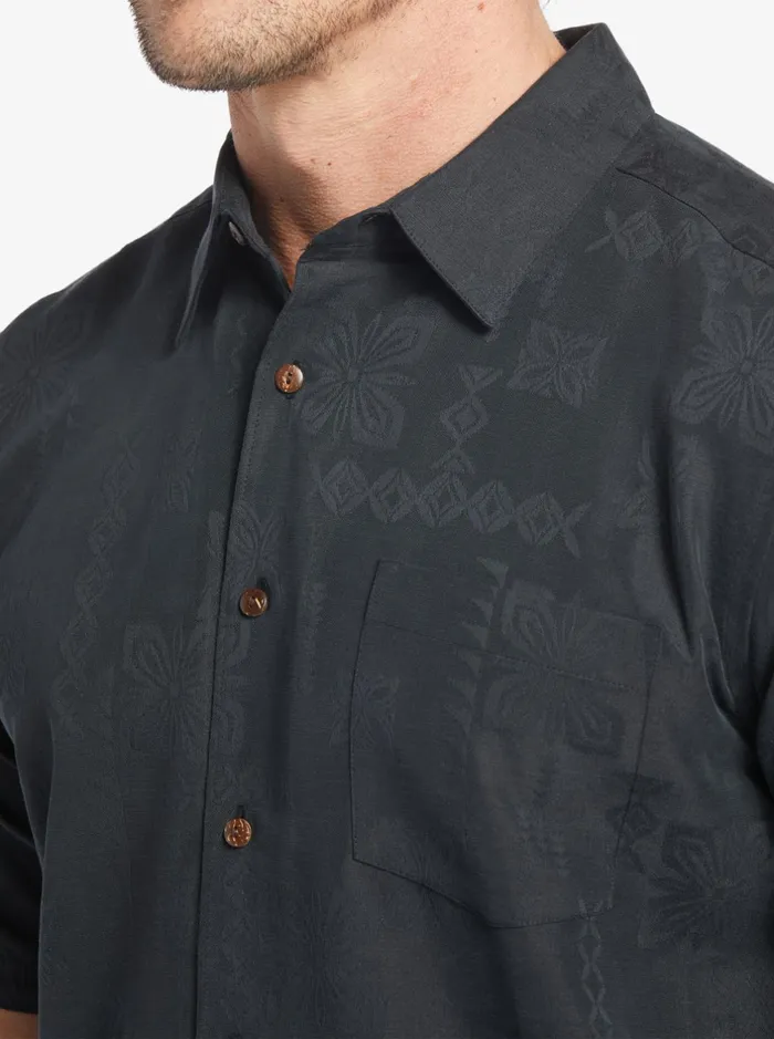 Shirts and Polos Men Quiksilver Waterman Waterman Manele Bay Short Sleeve Shirt Black Shirts and Polos Men Quiksilver Waterman Waterman Manele Bay Short Sleeve Shirt Black