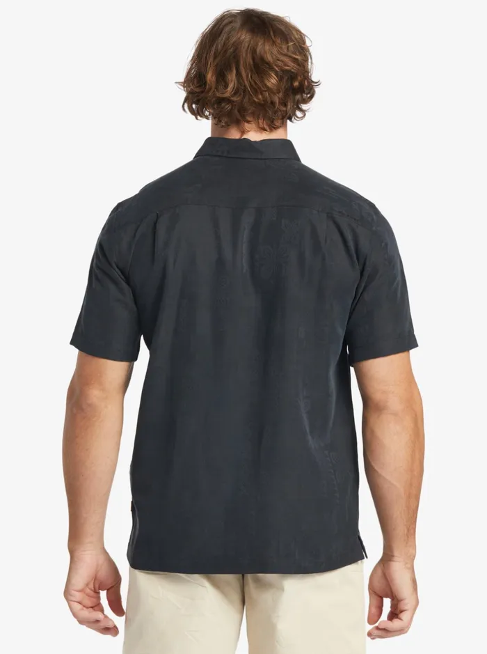 Shirts and Polos Men Quiksilver Waterman Waterman Manele Bay Short Sleeve Shirt Black Shirts and Polos Men Quiksilver Waterman Waterman Manele Bay Short Sleeve Shirt Black
