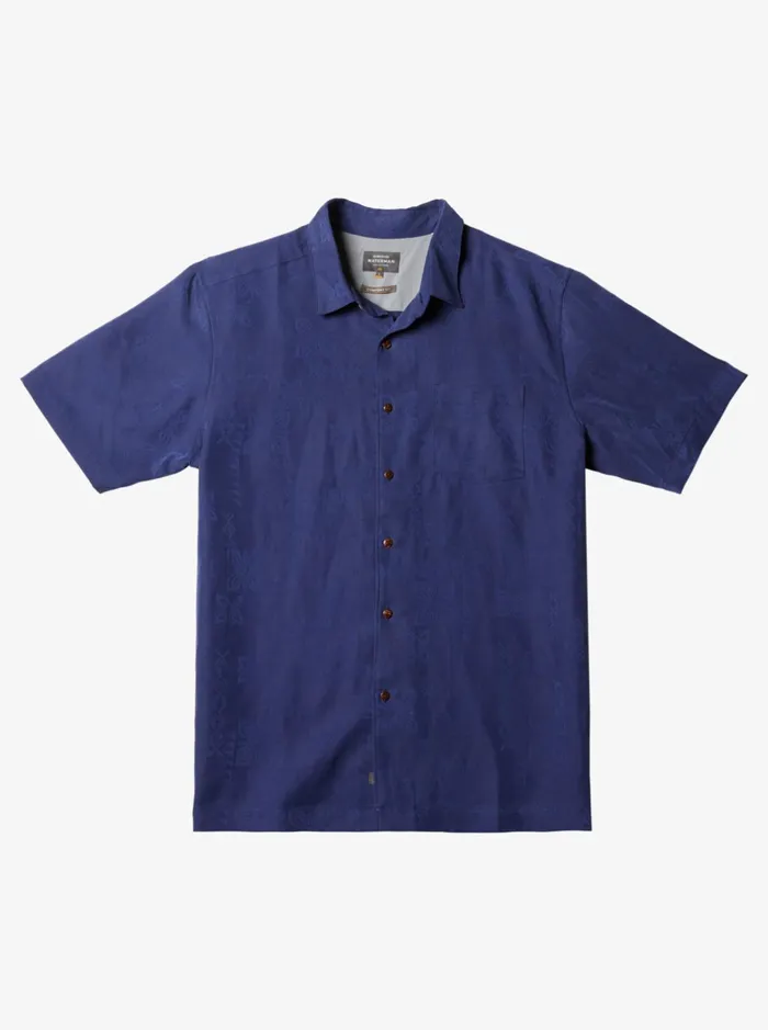 Shirts and Polos Men Quiksilver Waterman Waterman Manele Bay Short Sleeve Shirt Medieval Blue Shirts and Polos Men Quiksilver Waterman Waterman Manele Bay Short Sleeve Shirt Medieval Blue