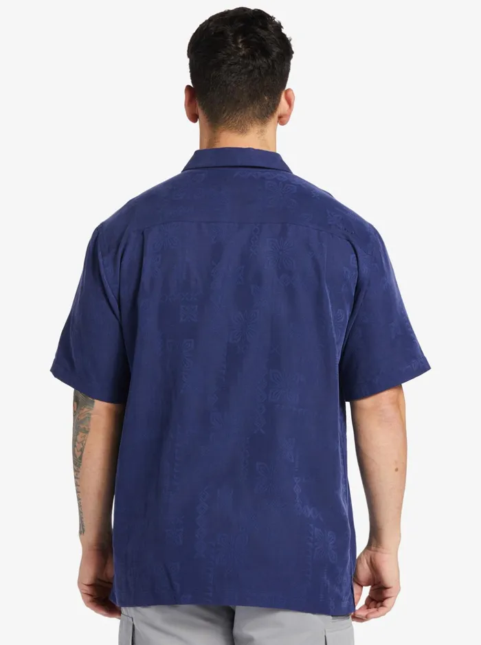 Shirts and Polos Men Quiksilver Waterman Waterman Manele Bay Short Sleeve Shirt Medieval Blue Shirts and Polos Men Quiksilver Waterman Waterman Manele Bay Short Sleeve Shirt Medieval Blue