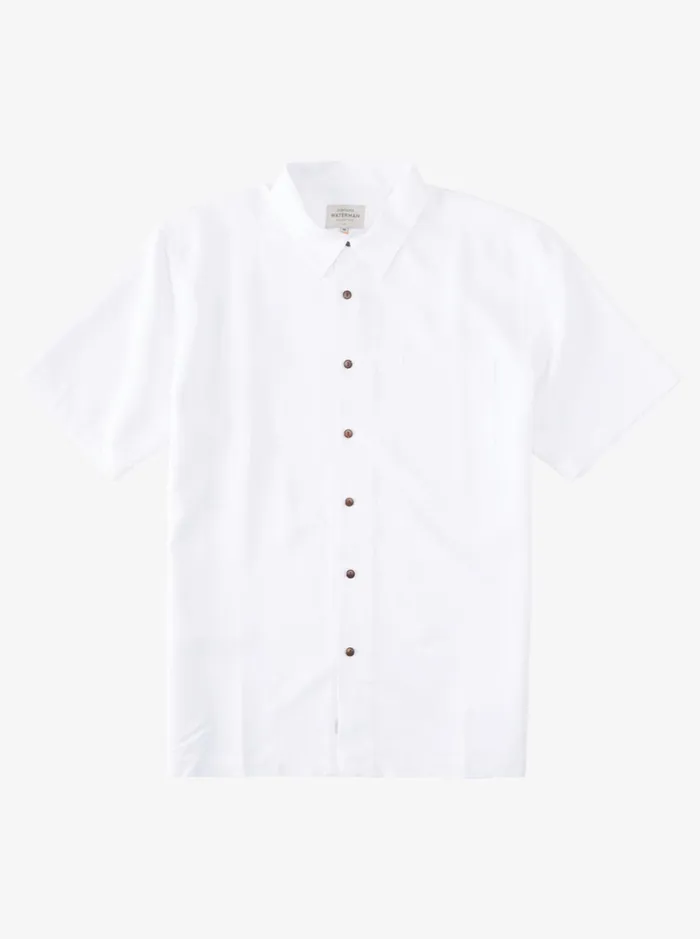 Shirts and Polos Men Quiksilver Waterman Waterman Manele Bay Short Sleeve Shirt White Shirts and Polos Men Quiksilver Waterman Waterman Manele Bay Short Sleeve Shirt White