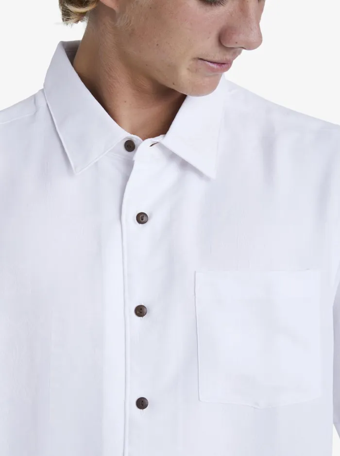 Shirts and Polos Men Quiksilver Waterman Waterman Manele Bay Short Sleeve Shirt White Shirts and Polos Men Quiksilver Waterman Waterman Manele Bay Short Sleeve Shirt White