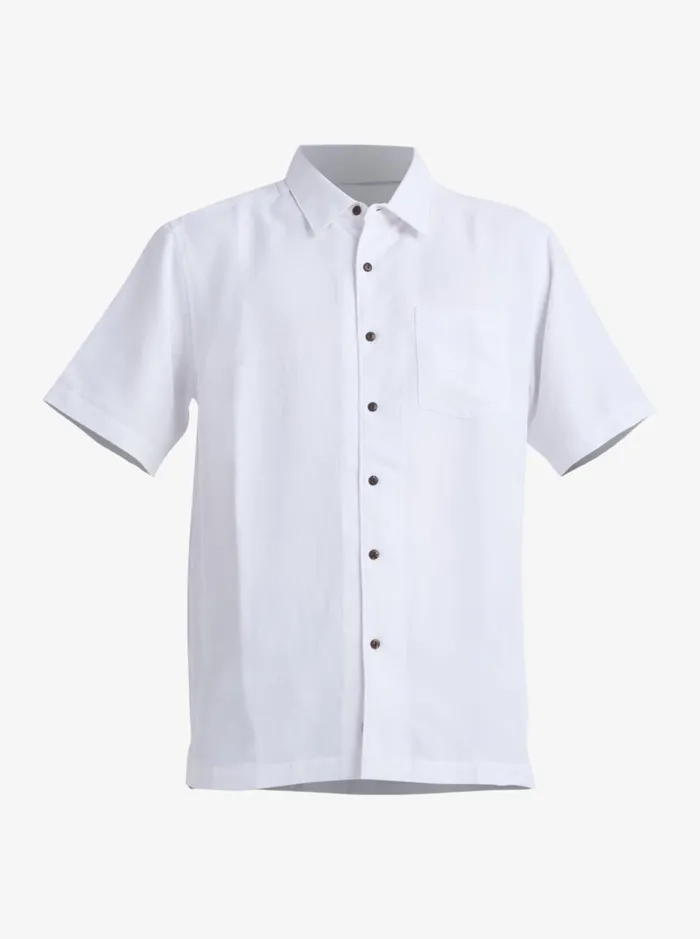 Shirts and Polos Men Quiksilver Waterman Waterman Manele Bay Short Sleeve Shirt White Shirts and Polos Men Quiksilver Waterman Waterman Manele Bay Short Sleeve Shirt White