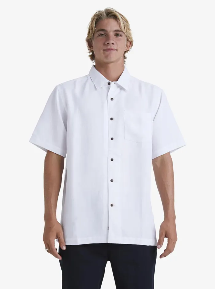 Shirts and Polos Men Quiksilver Waterman Waterman Manele Bay Short Sleeve Shirt White Shirts and Polos Men Quiksilver Waterman Waterman Manele Bay Short Sleeve Shirt White