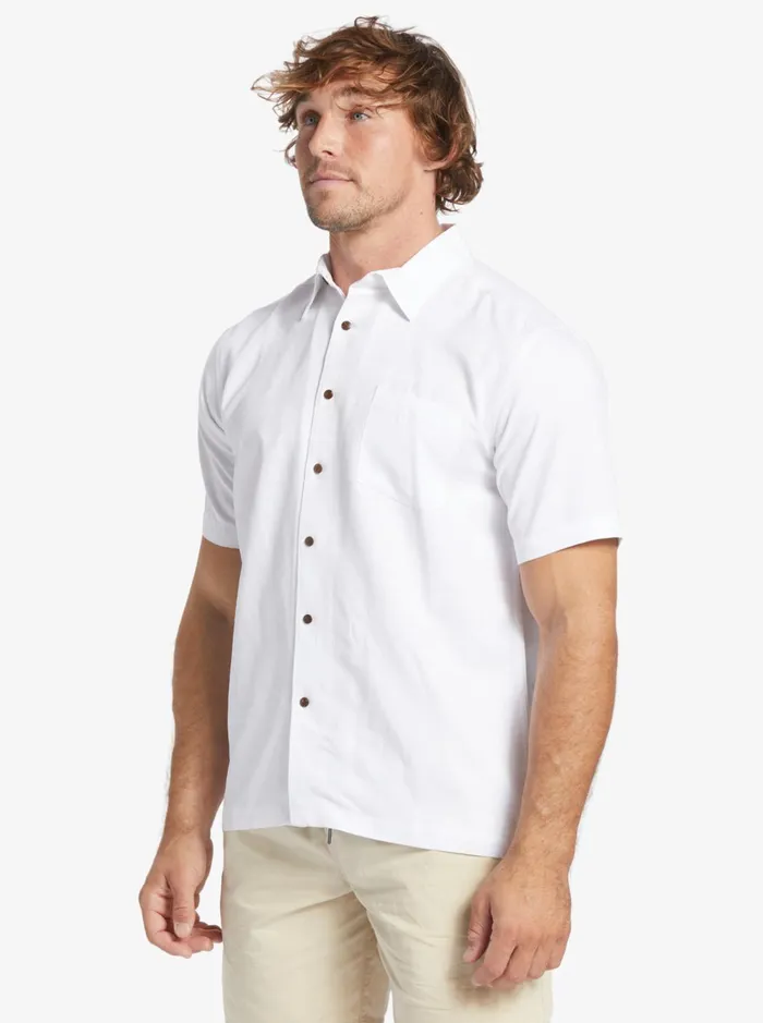 Shirts and Polos Men Quiksilver Waterman Waterman Manele Bay Short Sleeve Shirt White Shirts and Polos Men Quiksilver Waterman Waterman Manele Bay Short Sleeve Shirt White