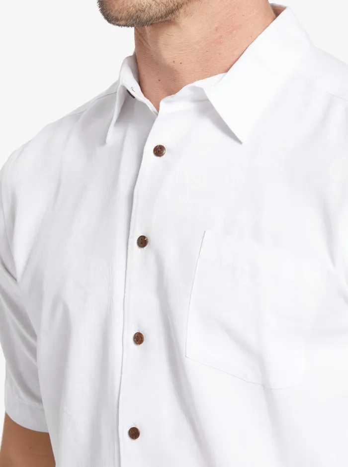 Shirts and Polos Men Quiksilver Waterman Waterman Manele Bay Short Sleeve Shirt White Shirts and Polos Men Quiksilver Waterman Waterman Manele Bay Short Sleeve Shirt White