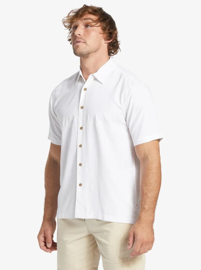 Shirts and Polos Men Quiksilver Waterman Waterman Tahiti Palms Premium AntiWrinkle Shirt White Shirts and Polos Men Quiksilver Waterman Waterman Tahiti Palms Premium AntiWrinkle Shirt White