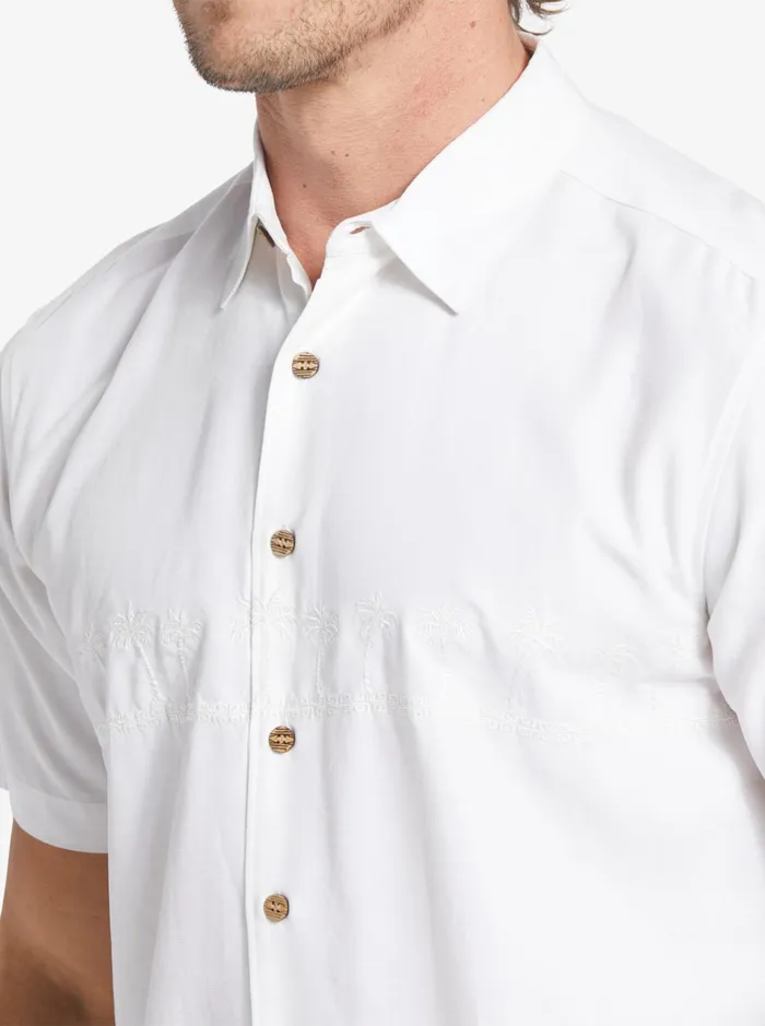 Shirts and Polos Men Quiksilver Waterman Waterman Tahiti Palms Premium AntiWrinkle Shirt White Shirts and Polos Men Quiksilver Waterman Waterman Tahiti Palms Premium AntiWrinkle Shirt White